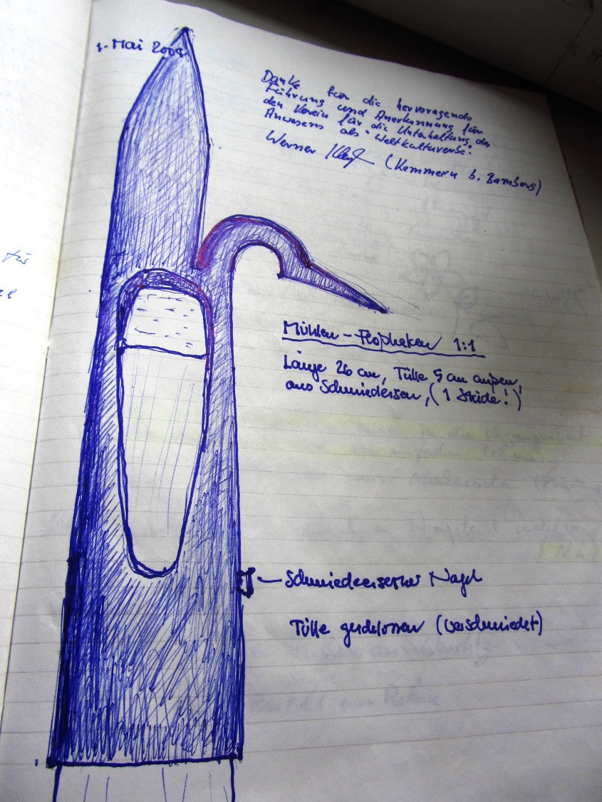 Skizze Kronacher Floßhaken